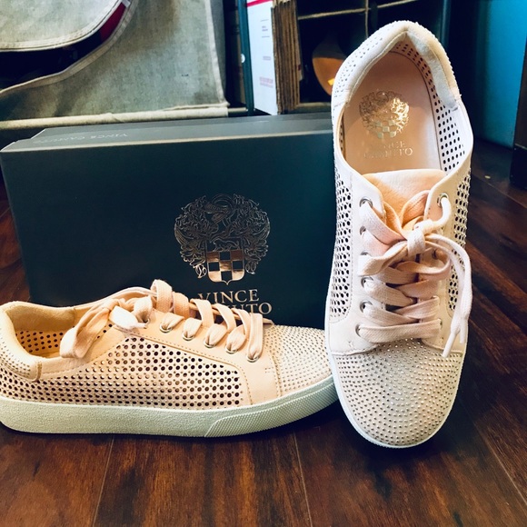 Vince Camuto Shoes - Vince Camuto light pink bling sneakers NEW